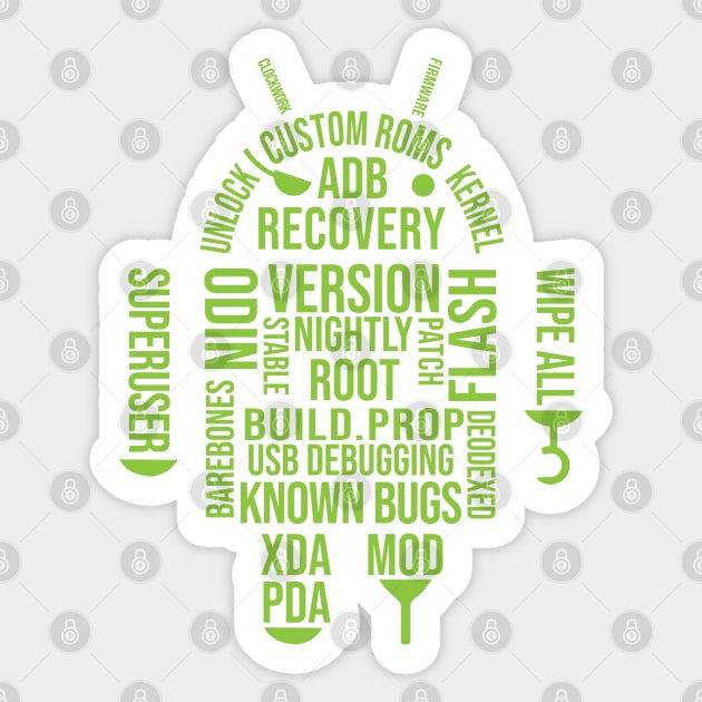 The Droid Hacker Custom ROM Superuser Sticker by alltheprints